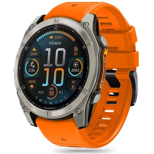 Pasek TECH-PROTECT Silicone Line do Garmin Fenix 5/6/6 Pro/7/8/E 47 mm Pomarańczowy