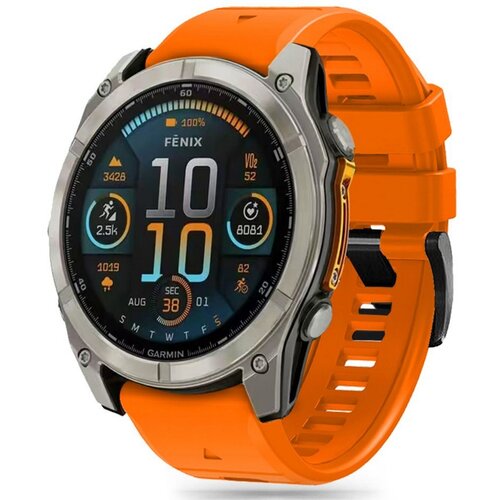 Pasek TECH-PROTECT Silicone Line do Garmin Fenix 5X/5X Plus/6X/6X Pro/7X/8 (51 mm) Pomarańczowy