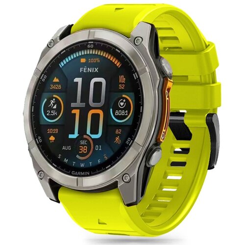Pasek TECH-PROTECT Silicone Line do Garmin Fenix 5/6/6 Pro/7/8/E 47 mm Limonkowy