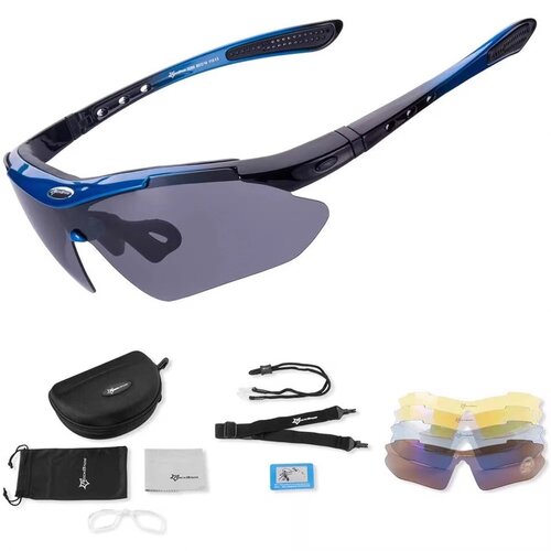 Okulary rowerowe ROCKBROS 10007 Czarno-niebieski