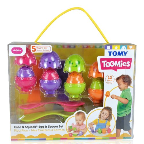 Zabawka edukacyjna TOMY Toomies Jajeczka z łyżeczkami E73082