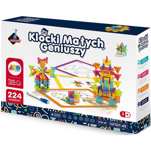 Klocki plastikowe ASKATO Klocki małych geniuszy Geometryczne śnieżynki 125213