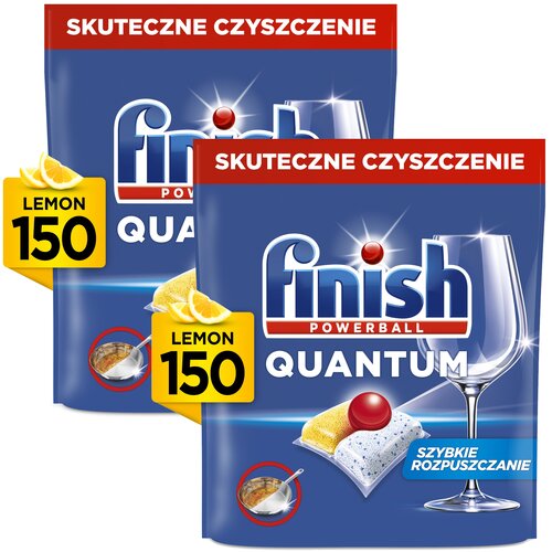Kapsułki do zmywarki FINISH Powerball Quantum All in 1 Lemon - 300 szt.