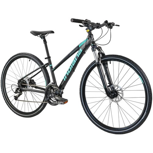 Rower crossowy INDIANA X-Cross 3.0 D17 damski Czarno-turkusowy