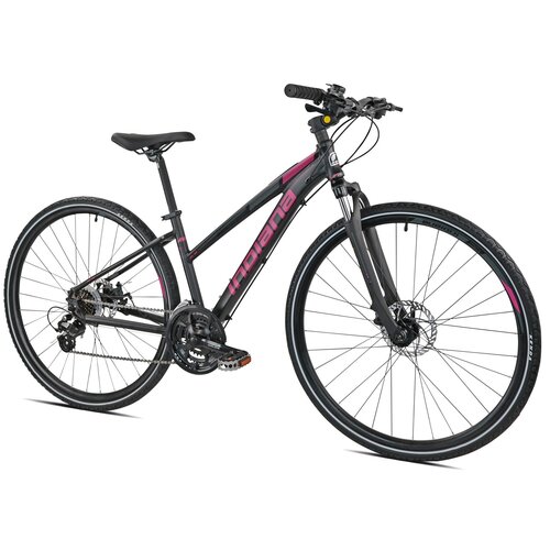 Rower crossowy INDIANA X-Cross 2.0 D15 damski Czarno-różowy