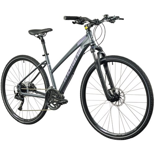 Rower crossowy INDIANA X-Cross 4.0 D19 damski Ciemnoszary