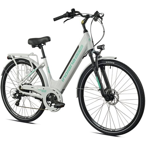 Rower elektryczny INDIANA E-Trekking 3.0 D18 28 cali Biały