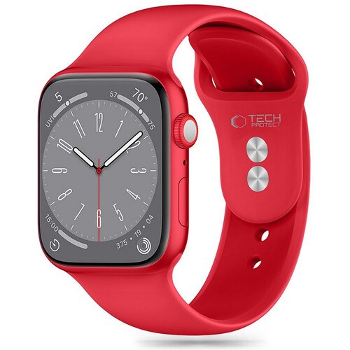 Pasek TECH-PROTECT Silicone do Apple Watch 6/7/8/9/10/SE/Ultra 1/2 (44/45/46/49mm) Czerwony