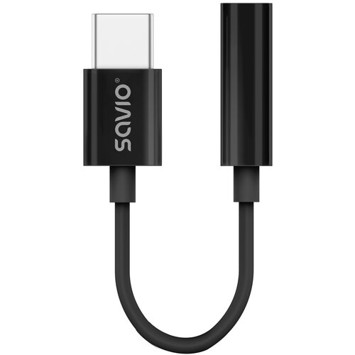 Adapter USB-C - Jack 3.5mm SAVIO AK-74 Czarny