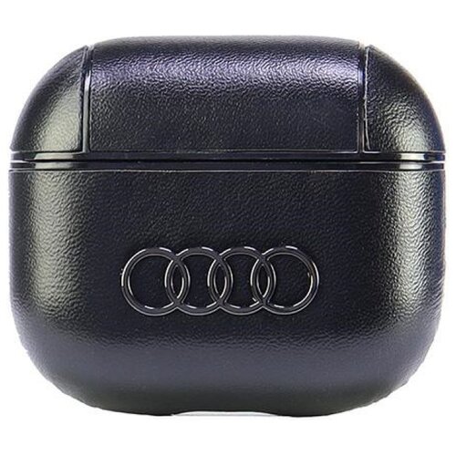Etui na słuchawki AUDI Leather Big Logo do Apple AirPods 3 gen Czarny