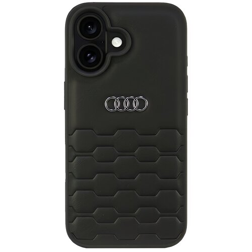 Etui AUDI Synthetic Leather do Apple iPhone 16 Czarny