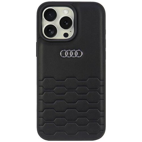 Etui AUDI Synthetic Leather do Apple iPhone 16 Pro Max Czarny