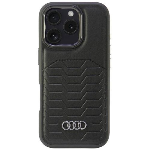 Etui AUDI Synthetic Leather MagSafe do Apple iPhone 16 Pro Czarny