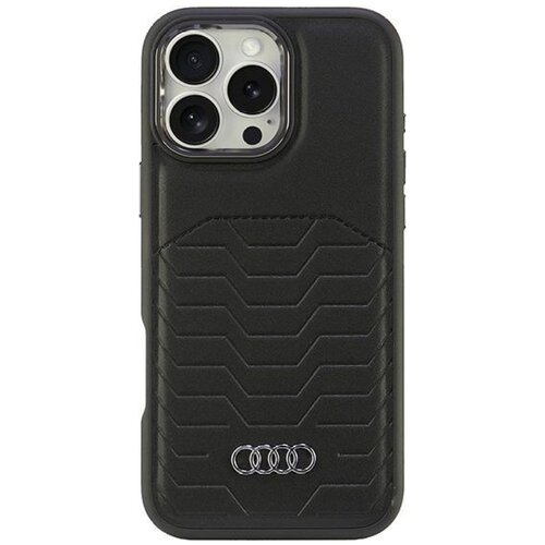 Etui AUDI Synthetic Leather MagSafe do Apple iPhone 16 Pro Max Czarny