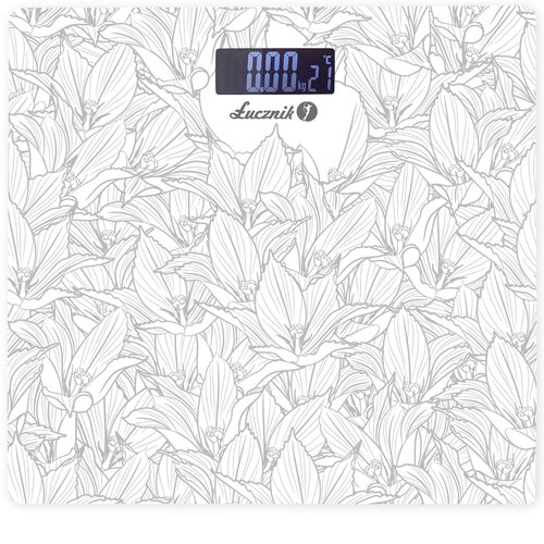 Waga łazienkowa ŁUCZNIK BS-973 W 16 Flowers in Grey