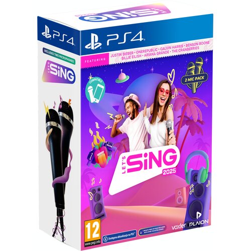 Let's Sing 2025 + 2 Mikrofony Gra PS4