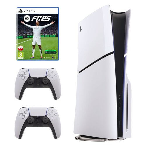 （セール）開催中 人気ブランドも続々プライス 5 PlayStation SONY Slim Biały DualSense SONY Kontrolery 2 + 家庭用ゲーム機本体