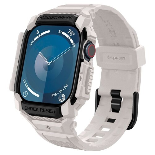 Pasek SPIGEN Rugged Armor Pro do Apple Watch 10 (46 mm) Beżowy