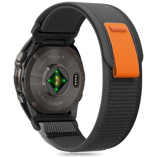 Pasek TECH-PROTECT Nylon do Garmin Fenix 5/6/6 Pro/7 (47 mm)/E Czarno-pomarańczowy