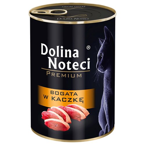 6 x Karma dla kota DOLINA NOTECI Premium Kaczka 400 g + 6 x Karma dla kota DOLINA NOTECI Premium Łosoś 400 g