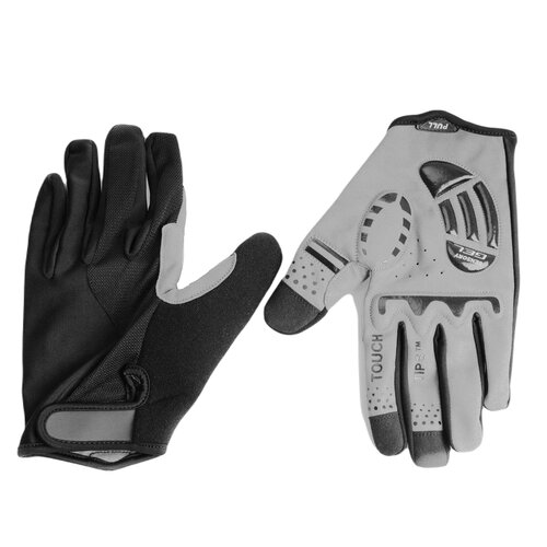 Rękawiczki rowerowe PROFEX Full (rozmiar L/XL) Czarno-ciemnoszary