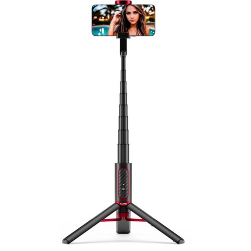 Uchwyt selfie XLINE Premium BSF801 Bluetooth Czarno-czerwony