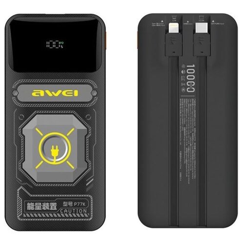Powerbank AWEI P77K 10000mAh 22.5W Czarny