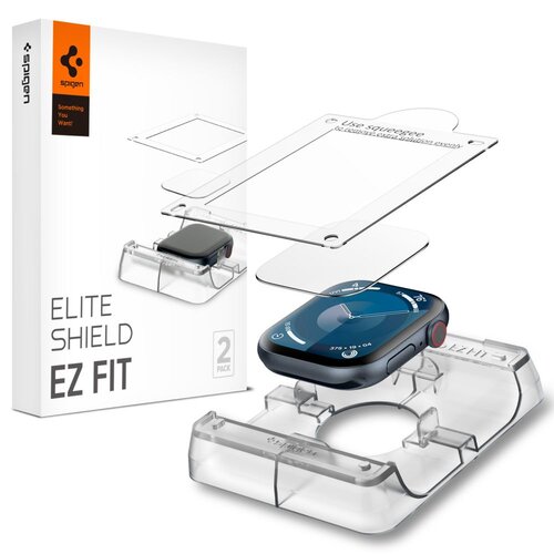 Szkło hybrydowe SPIGEN Elitte Shield ”Ez Fit” do Apple Watch 10 (46 mm) 2 szt.