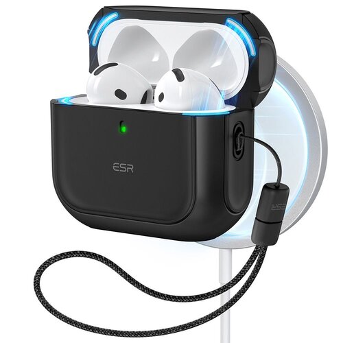 Etui na słuchawki ESR Orbit HaloLock MagSafe do Apple Airpods 4 Czarny
