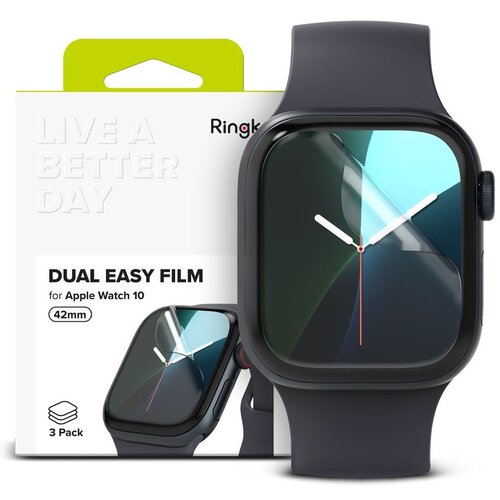 Folia ochronna RINGKE Dual Easy do Apple Watch 10 (46 mm) 3szt.