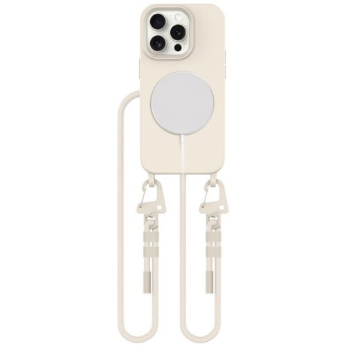 Etui TECH-PROTECT MagNecklace MagSafe do Apple iPhone 14 Pro Kremowy