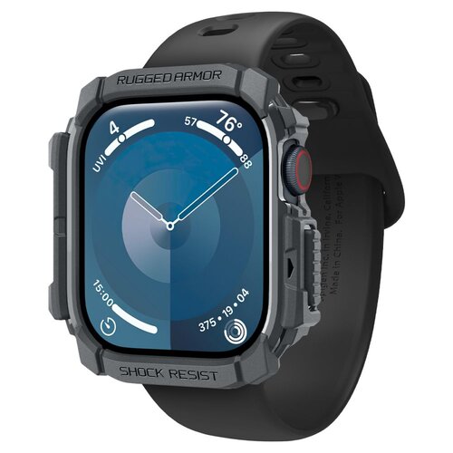 Etui SPIGEN Rugged Armor do Apple Watch 10 (46 mm) Ciemno-szary