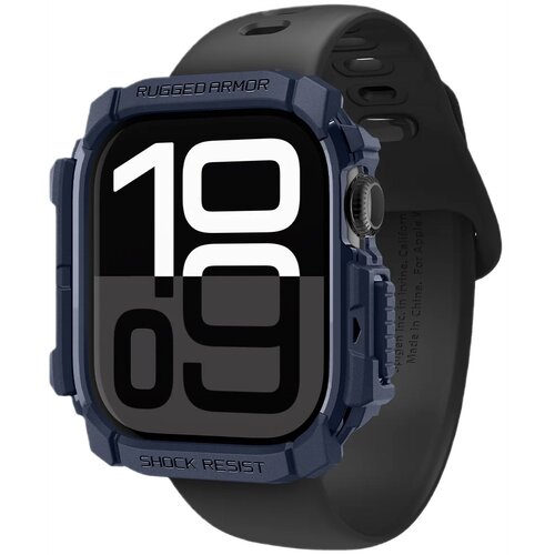 Etui SPIGEN Rugged Armor do Apple Watch 10 (46mm) Niebieski