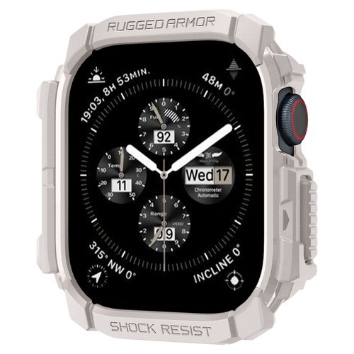 Etui SPIGEN Rugged Armor do Apple Watch 10 (46 mm) Beżowy