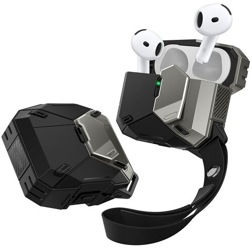 Etui na słuchawki SUPCASE Matrix do Apple Airpods 4 Czarny