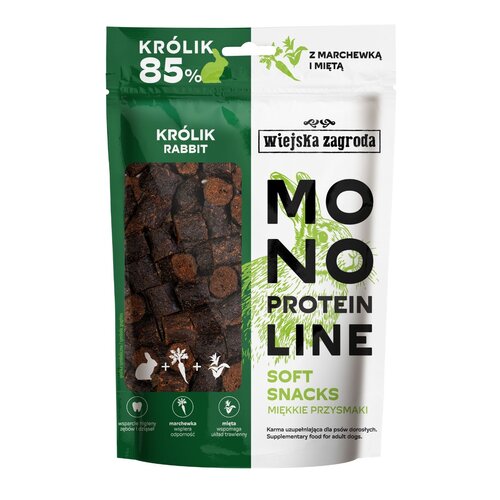 Przysmak dla psa WIEJSKA ZAGRODA Monoproteinowy Soft Snacks Królik 115 g