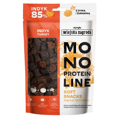Przysmak dla psa WIEJSKA ZAGRODA Monoproteinowy Soft Snacks Indyk 115 g