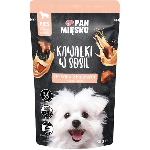 Karma dla psa PAN MIĘSKO Cielęcina z królikiem 150 g