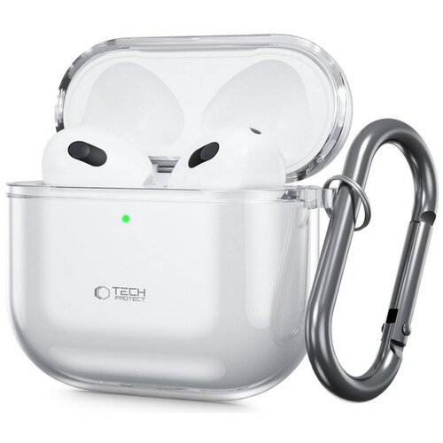 Etui na słuchawki TECH-PROTECT FlexAir do Apple Airpods 4 Przezroczysty