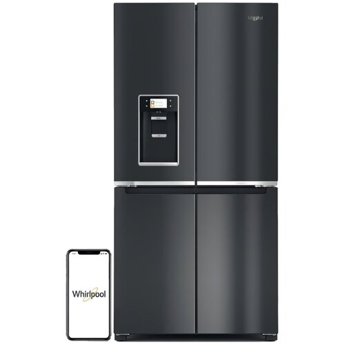 Lodówka WHIRLPOOL WQ9I FO2BX EF Side by Side No Frost 187.6cm Czarna Kostkarka Podajnik wody