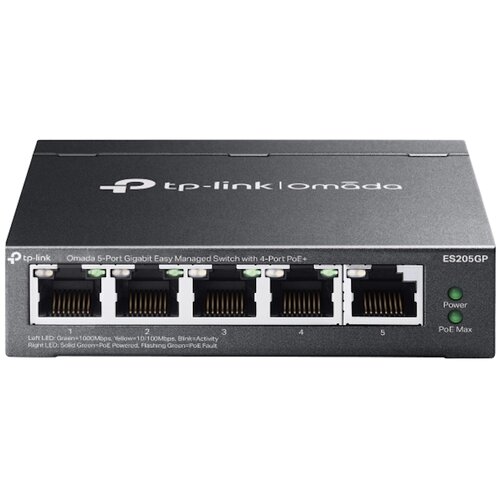 Switch TP-LINK Omada ES205GP Gigabit Ethernet, 5 portów, Funkcja PoE, Zarządzalny