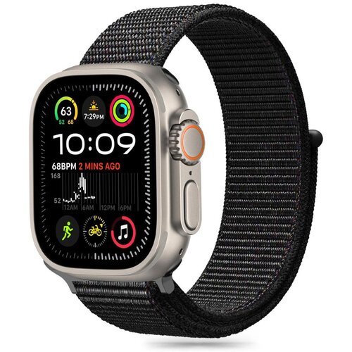 Pasek TECH-PROTECT Nylon do Apple Watch 6/7/8/9/10/SE (40/41/42mm) Czarny