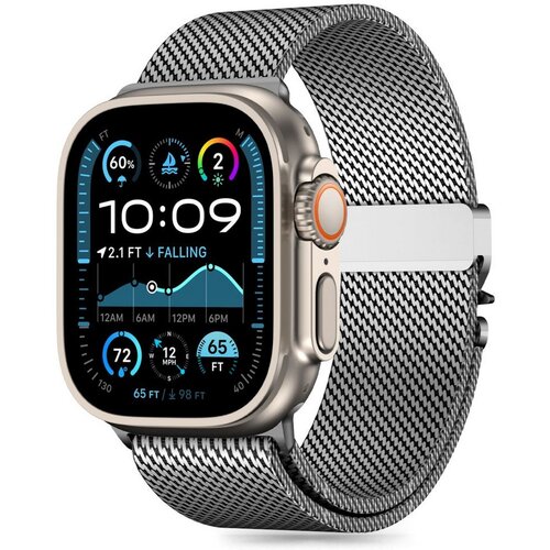 Pasek TECH-PROTECT Milano do Apple Watch 6/7/8/9/10/SE/Ultra 1/2 (44/45/46/49mm) Srebrny