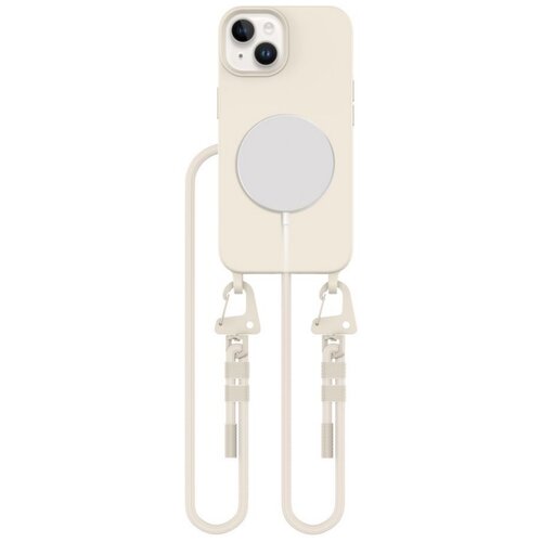 Etui TECH-PROTECT MagNecklace MagSafe do Apple iPhone 14 Kremowy