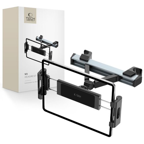 Uchwyt na telefon i tablet TECH-PROTECT V3 Headrest Czarny