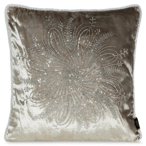 Poszewka EUROFIRANY Royal 7 45 x 45 cm Ciemnobeżowy