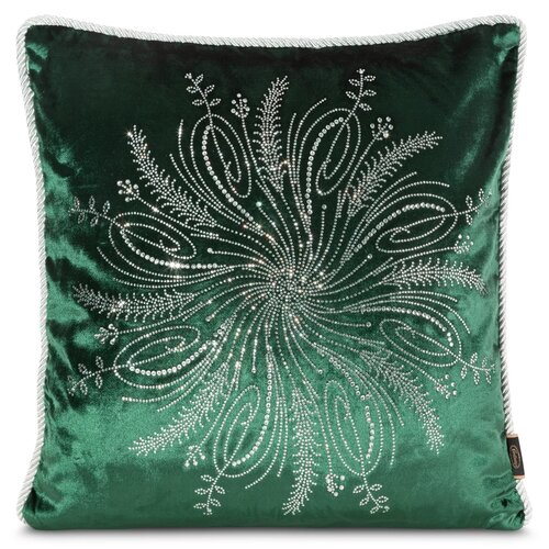 Poszewka EUROFIRANY Royal 7 45 x 45 cm Ciemnozielony