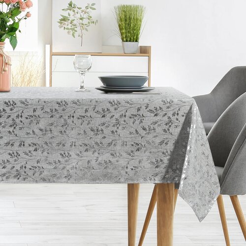 Obrus EUROFIRANY Simona 140 x 220 cm Srebrny
