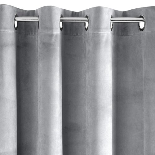 Zasłona EUROFIRANY Pierre 140 x 250 cm Jasnoszary