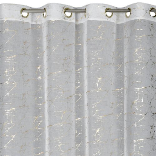 Firana gotowa EUROFIRANY Reva 140 x 250 cm Biały